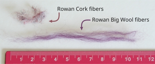 Rowan Big Wool fibers vs Rowan Cork