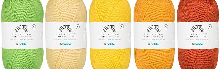 New yarn: Hobbii Rainbow Sock Wool 4-ply