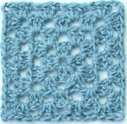 Alpaca Silk 4-ply crocheted granny square