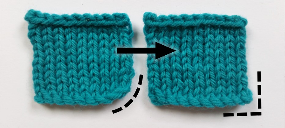 Rounded corner to square corner with the cable cast-on